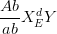 \dpi{100} \frac{Ab}{ab}X_{E}^{d}Y