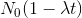 N_{0}(1-\lambda t)