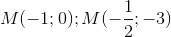 M(-1;0);M(-\frac{1}{2};-3)