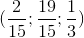 (\frac{2}{15};\frac{19}{15};\frac{1}{3})