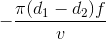 -\frac{\pi (d_{1}-d_{2})f}{v }