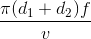 \frac{\pi (d_{1}+d_{2})f}{v }