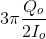 3\pi \frac{Q_{o}}{2I_{o}}