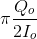 \pi \frac{Q_{o}}{2I_{o}}