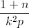 \frac{1+n}{k^{2}p}
