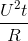 \frac{U^{2}t}{R}