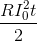 \frac{RI_{0}^{2}t}{2}