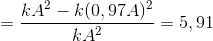 =\frac{kA^{2}-k(0,97A)^{2}}{kA^{2}}=5,91