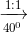 \xrightarrow[40^{0}]{1:1}
