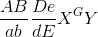 frac{AB}{ab}frac{De}{dE}X^{G}Y