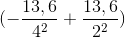 (-\frac{13,6}{4^{2}}+\frac{13,6}{2^{2}})