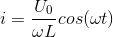 i=\frac{U_{0}}{\omega L}cos(\omega t)
