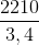\frac{2210}{3,4}