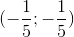 (-\frac{1}{5};-\frac{1}{5})