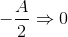 -\frac{A}{2} \Rightarrow 0