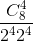 \frac{C_{8}^{4}}{2^{4}2^{4}}