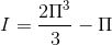 I =\frac{2\Pi ^{3}}{3}-\Pi