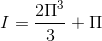 I =\frac{2\Pi ^{3}}{3}+\Pi