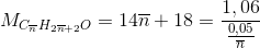 M_{C_{\overline{n}}H_{2\overline{n}+2}O}=14\overline{n}+18=\frac{1,06}{\frac{0,05}{\overline{n}}}