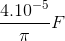 \frac{4.10^{-5}}{\pi }F