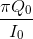 \frac{\pi Q_{0}}{I_{0}}