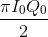\frac{\pi I_{0}Q_{0}}{2}