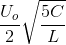 \frac{U_{o}}{2}\sqrt{\frac{5C}{L}}