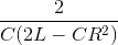 \frac{2}{C(2L-CR^{2})}
