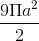 \frac{9\Pi a^{2} }{2}
