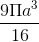 \frac{9\Pi a^{3}}{16}