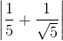 \left |\frac{1}{5}+\frac{1}{\sqrt{5}} \right |