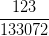 \dpi{100} \frac{123}{133072}