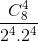 \frac{C_{8}^{4}}{2^{4}.2^{4}}