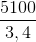 \frac{5100}{3,4}