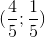 (\frac{4}{5};\frac{1}{5})