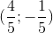 (\frac{4}{5};-\frac{1}{5})