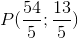 P(\frac{54}{5};\frac{13}{5})