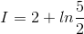I=2+ln\frac{5}{2}