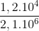 \frac{1,2.10^4}{2,1.10^6}