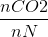 \frac{nCO2}{nN}