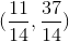 (\frac{11}{14}, \frac{37}{14})