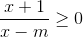 \frac{x+1}{x-m}\geq 0