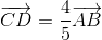 overrightarrow{CD}=frac{4}{5}overrightarrow{AB}