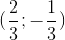 (frac{2}{3}; -frac{1}{3})