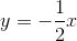 y= -frac{1}{2}x