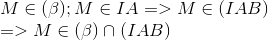 egin{array}{l} M in (eta );M in IA = > M in (IAB)\ = > M in (eta ) cap (IAB) end{array}