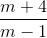 frac{m+4}{m-1}