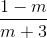 frac{1-m}{m+3}