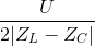 \frac{U}{2|Z_{L}-Z_{C}|}