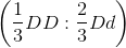 \left ( \frac{1}{3}DD:\frac{2}{3}Dd \right )